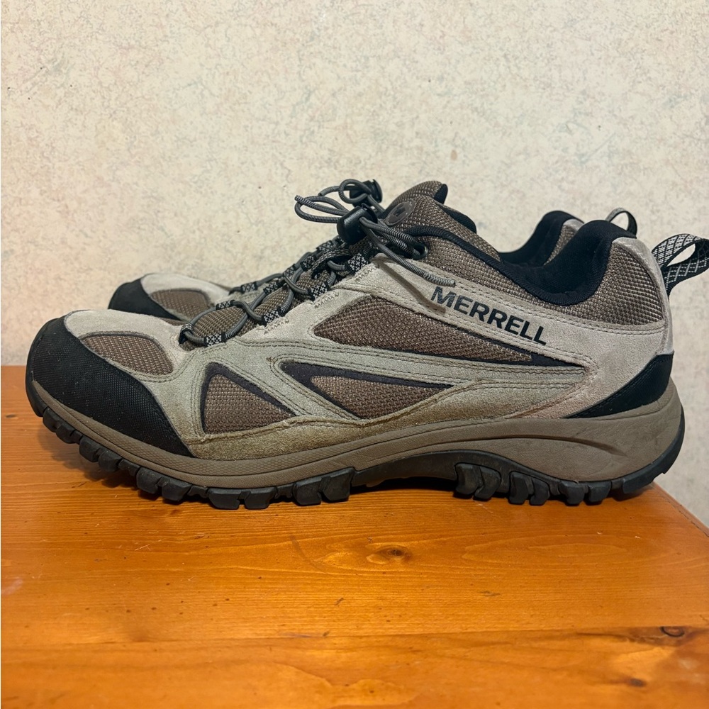 Merrell Phoenix Bluff hiking shoe suede lace up sneaker taupe men’s size 13